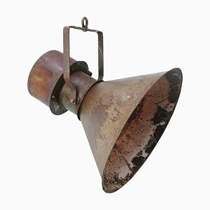 Mid-Century Industrial Rust Brown Metal Pendant Lamp-BLS-1732275