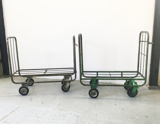 Mid-Century Industrial Style Trolleys, Set of 2