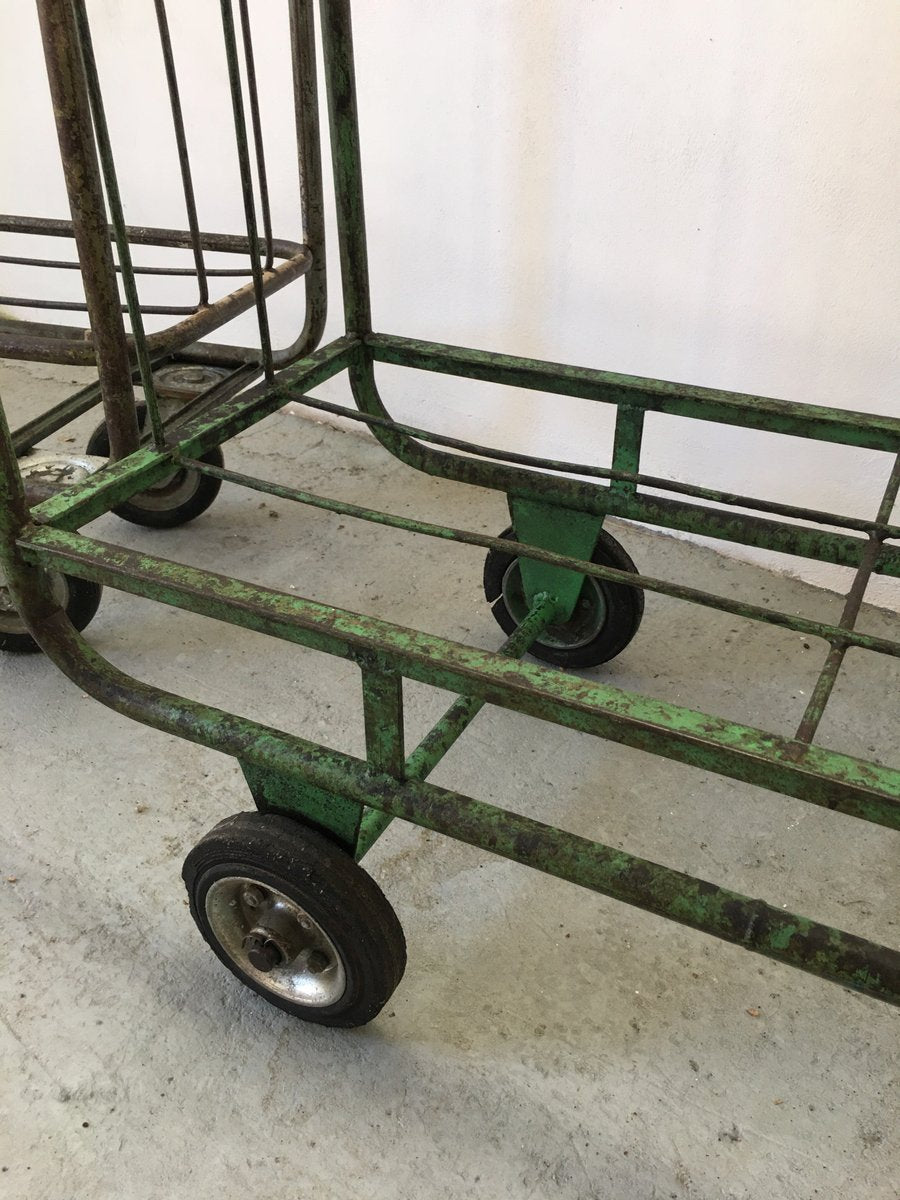 Mid-Century Industrial Style Trolleys, Set of 2