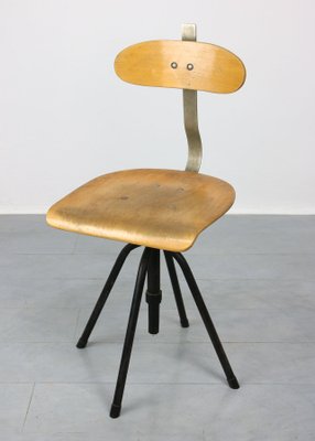 Mid-Century Industrial Swivel Chair, 1950s-HGJ-861963