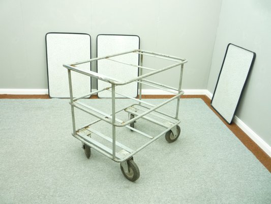 Mid-Century Industrial Tubular Steel Bar Cart, 1950s-UG-1372948