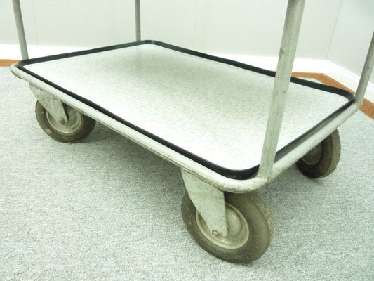 Mid-Century Industrial Tubular Steel Bar Cart, 1950s-UG-1372948