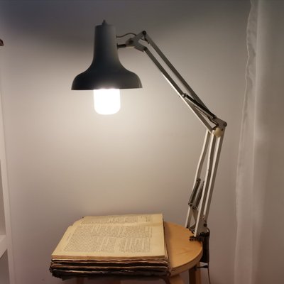 Mid-Century Industrial White Metal Anglepoise Articulated Desk Lamp, 1970s-SCS-1030627