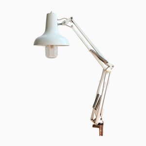 Mid-Century Industrial White Metal Anglepoise Articulated Desk Lamp, 1970s-SCS-1030627