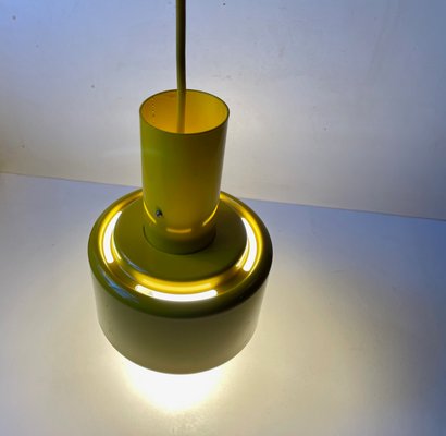 Mid-Century Industrial Yellow Enamel Pendant Lamp by Lyfa, 1960s-LCR-1090163