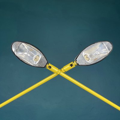 Mid-Century Industrial Yellow Floor Lamps, Yugoslavia, 1960s, Set of 2-WQC-1017608