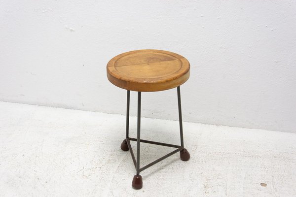 Mid-Century Industry Stool, Czechoslovakia, 1950s-HXT-1133349