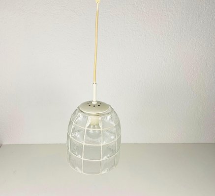 Mid-Century Iron and Bubble Glass Pendant Lamp by Glashütte Limburg, 1960s-PUK-1113706