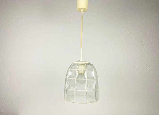 Mid-Century Iron and Bubble Glass Pendant Lamp by Glashütte Limburg, 1960s-PUK-1113706