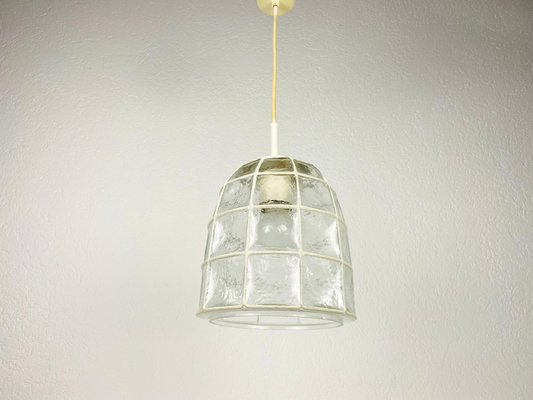 Mid-Century Iron and Bubble Glass Pendant Lamp by Glashütte Limburg, 1960s-PUK-1113706