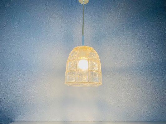 Mid-Century Iron and Bubble Glass Pendant Lamp by Glashütte Limburg, 1960s-PUK-1113706