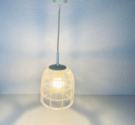 Mid-Century Iron and Bubble Glass Pendant Lamp by Glashütte Limburg, 1960s-PUK-1113706