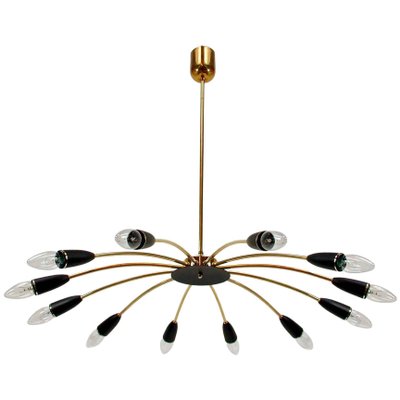 Mid-Century Italian 12-Light Sputnik Chandelier in the Style of Stilnovo-OE-897889