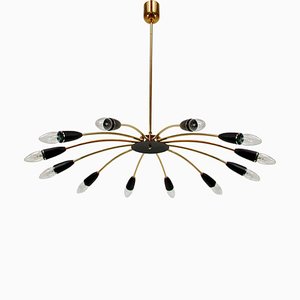 Mid-Century Italian 12-Light Sputnik Chandelier in the Style of Stilnovo-OE-897889