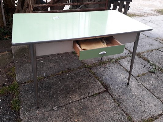 Mid-Century Italian 2-Tone Metal and Formica Dining Table, 1950s-RAQ-467273