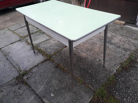 Mid-Century Italian 2-Tone Metal and Formica Dining Table, 1950s-RAQ-467273