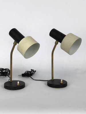 Mid-Century Italian Adjustable Cone Table Lamps, Set of 2-OT-953600