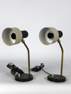 Mid-Century Italian Adjustable Cone Table Lamps, Set of 2-OT-953600