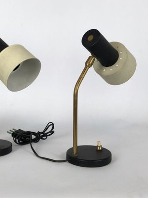 Mid-Century Italian Adjustable Cone Table Lamps, Set of 2-OT-953600