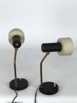 Mid-Century Italian Adjustable Cone Table Lamps, Set of 2-OT-953600