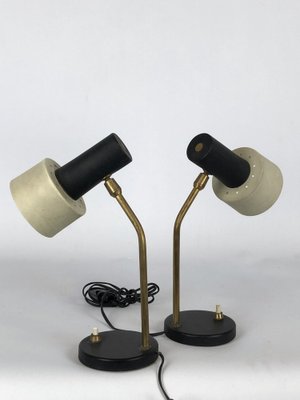 Mid-Century Italian Adjustable Cone Table Lamps, Set of 2-OT-953600