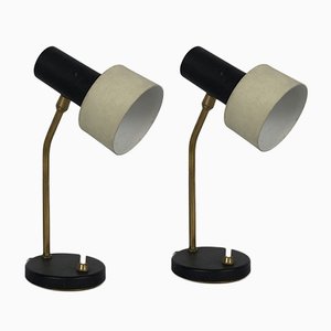 Mid-Century Italian Adjustable Cone Table Lamps, Set of 2-OT-953600