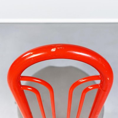 Mid-Century Italian Aloha Chairs in Red Metal and Fabric by Molteni and Consonni, 1980s, Set of 2-GDD-1179971