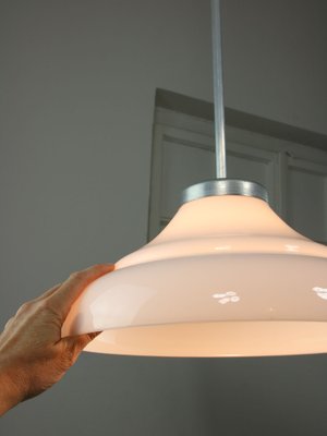 Mid-Century Italian Aluminum and Glass Pendant Lamp-HGJ-1723736