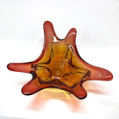 Mid-Century Italian Amber Red Murano Glass Centerpiece from Seguso, 1970s-JDR-1126354