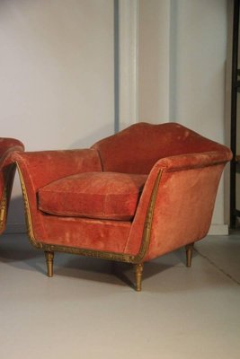 Mid-Century Italian Armchairs and Sofa Set, 1950s, Set of 3-EH-540959