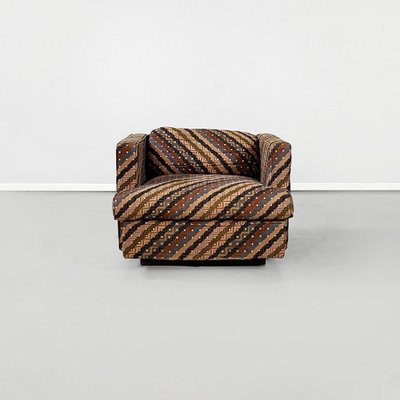 Mid-Century Italian Armchairs With Missoni Fabric by Saporiti Italia, 1980s, Set of 2-GDD-1180017