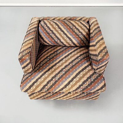 Mid-Century Italian Armchairs With Missoni Fabric by Saporiti Italia, 1980s, Set of 2-GDD-1180017