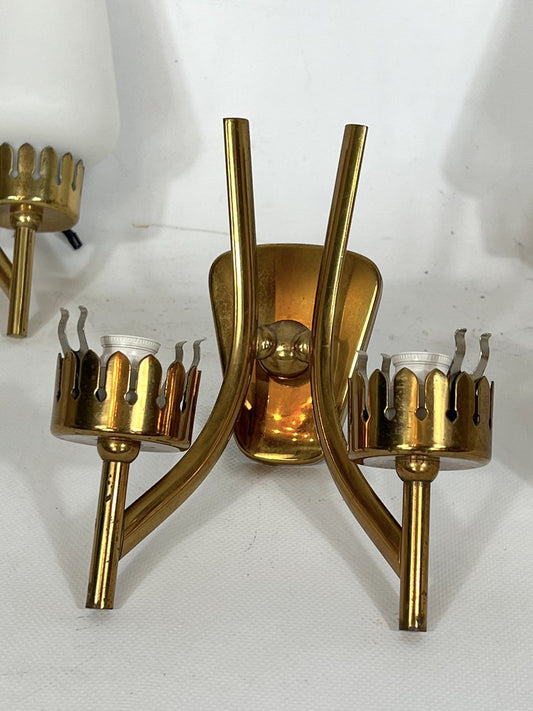 Mid-Century Italian Arredoluce Monza Style Sconces, 1950s, Set of 5