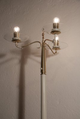 Mid-Century Italian Ash & Polished Brass Floor Lamp in the Style of Pietro Chiesa, 1940s-MTX-1077494