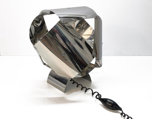 Mid-Century Italian Avant Garde Steel Table Lamp by Edera Radici for Sagim, 1970-JDR-1125495