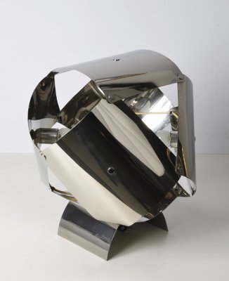 Mid-Century Italian Avant Garde Steel Table Lamp by Edera Radici for Sagim, 1970-JDR-1125495