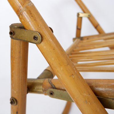 Mid-Century Italian Bamboo Folding Chair from Dal Vera, 1960s-NYF-2019080