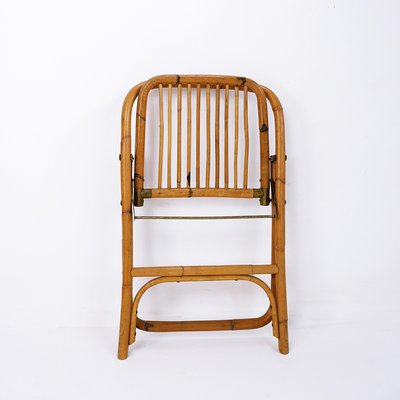 Mid-Century Italian Bamboo Folding Chair from Dal Vera, 1960s-NYF-2019080