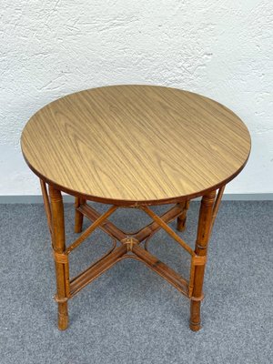 Mid-Century Italian Bamboo & Rattan Coffee Table, 1960s-JDR-1126052