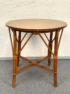 Mid-Century Italian Bamboo & Rattan Coffee Table, 1960s-JDR-1126052