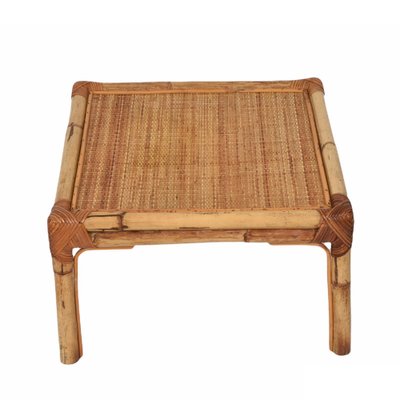 Mid-Century Italian Bamboo & Rattan Coffee Table from Vivai Del Sud, 1970-JDR-1126323