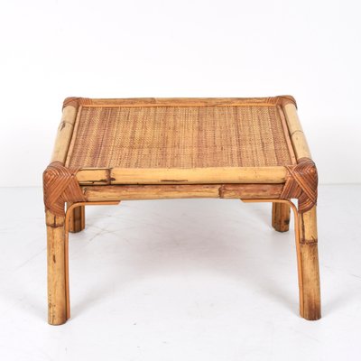 Mid-Century Italian Bamboo & Rattan Coffee Table from Vivai Del Sud, 1970-JDR-1126323