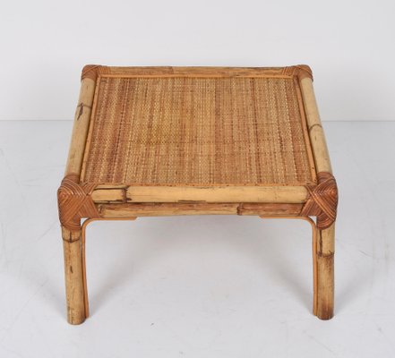 Mid-Century Italian Bamboo & Rattan Coffee Table from Vivai Del Sud, 1970-JDR-1126323