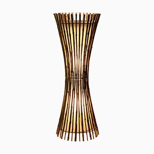 Mid-Century Italian Bamboo & Rattan Floor Lamp by Franco Albini, 1960s-JDR-1125992