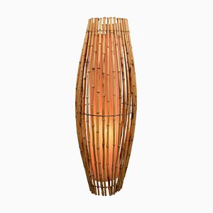 Mid-Century Italian Bamboo & Rattan Floor Lamp by Franco Albini, 1960s-JDR-1125949