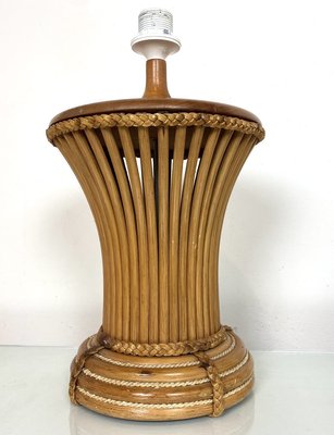 Mid-Century Italian Bamboo Table Lamp, 1970s-WZZ-971663