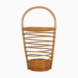 Mid-Century Italian Bamboo Umbrella Stand, 1960s-OE-897787