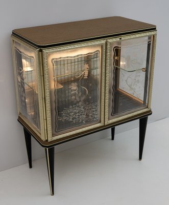 Mid-Century Italian Bar Cabinet by Umberto Mascagni for Harrods London, 1950s-FER-1094671