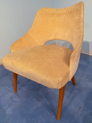 Mid-Century Italian Bedroom Chairs in Yellow Velvet by Vittorio Dassi, Set of 2-MTX-1260964