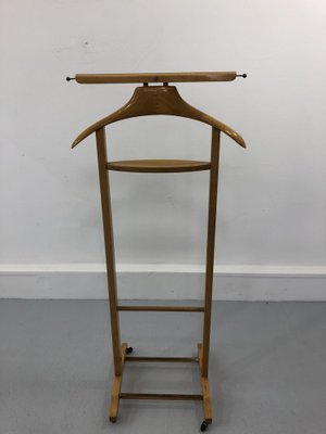 Mid-Century Italian Beech and Brass Suit Rack from Fratelli Reguitti, 1950s-JWH-1194159